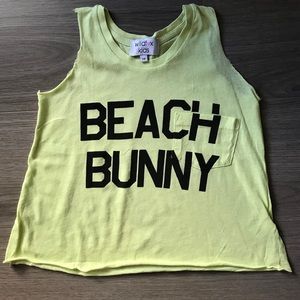 Wildfox couture kids beach bunny muscle tank 7/8
